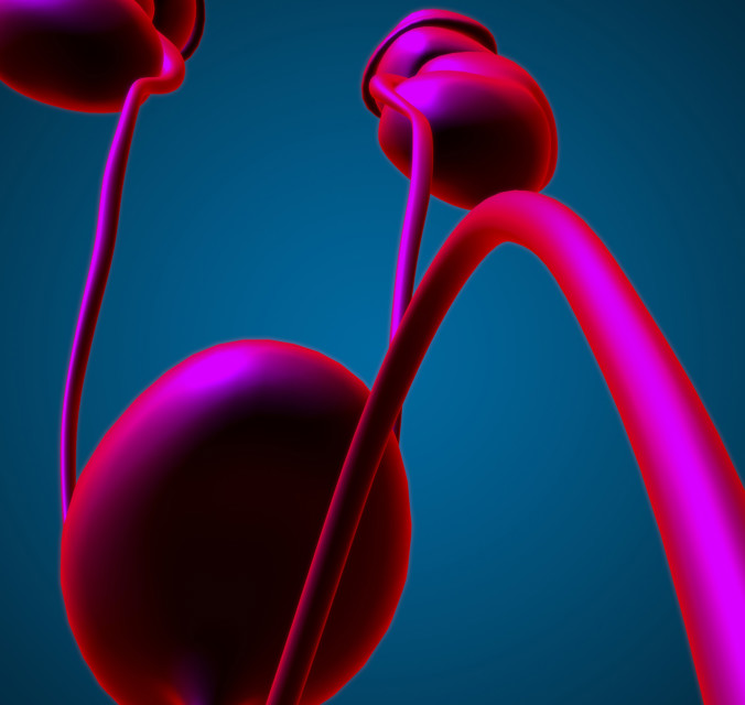 Pink abstract image with grey background